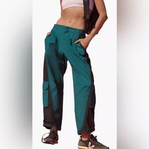 FP Movement by Free People Teal and Black Colorblock Cargo Pants